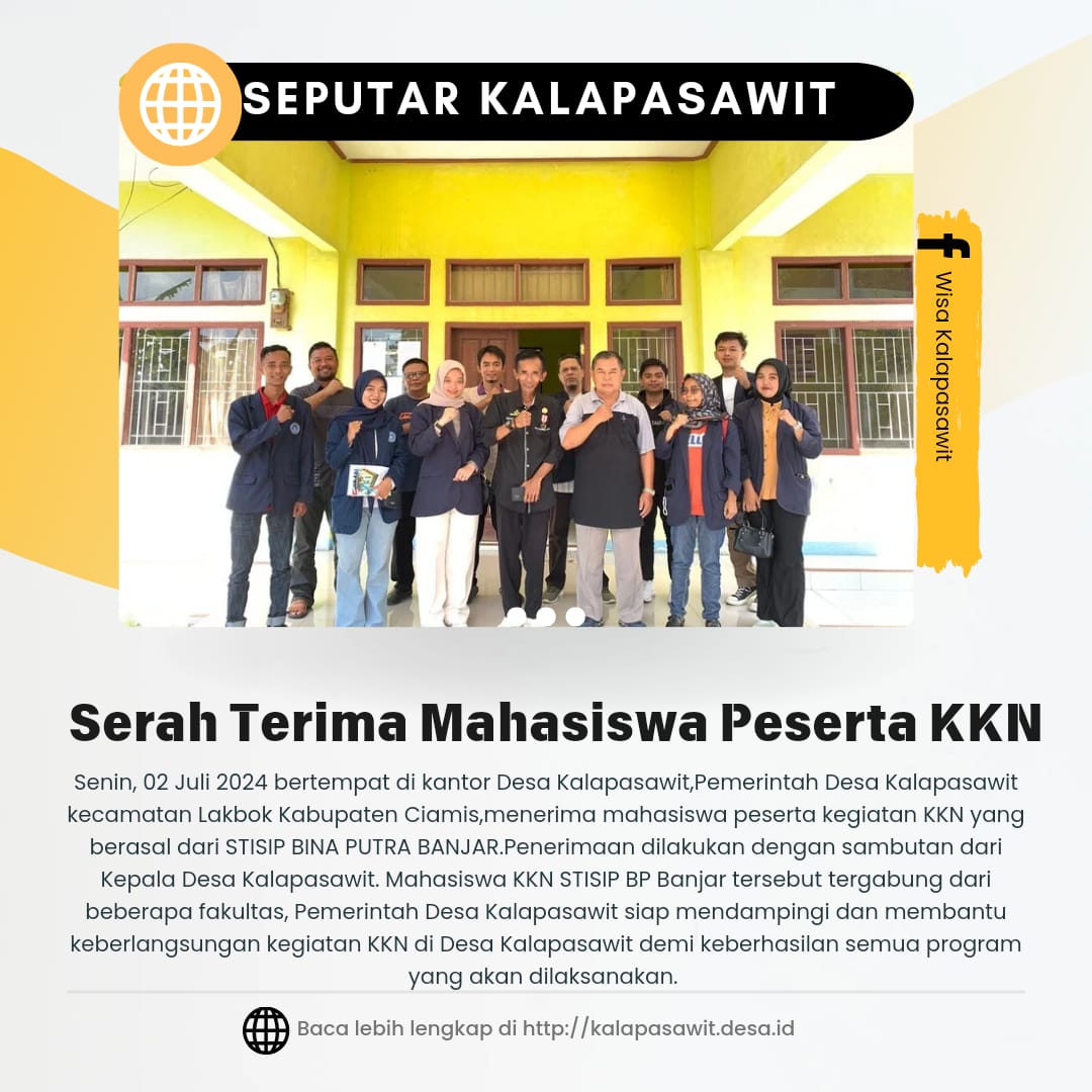 Serah Terima Mahasiswa Peserta KKN